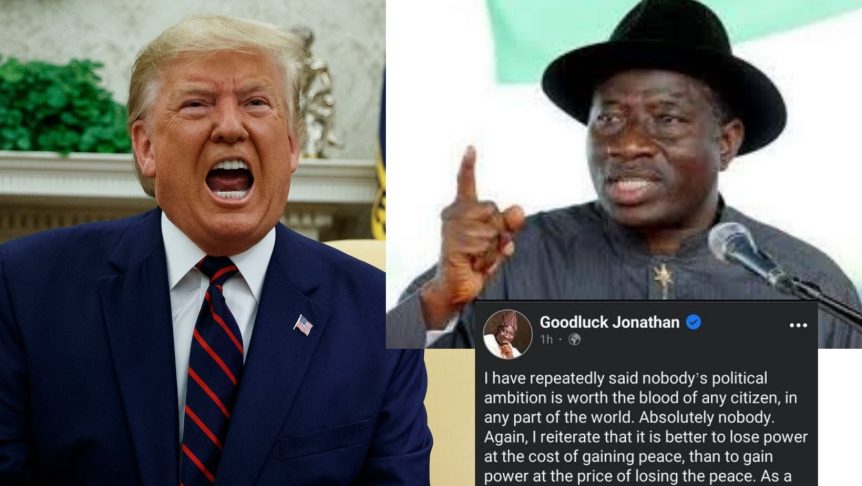 Goodluck Jonathan Lectures Trump