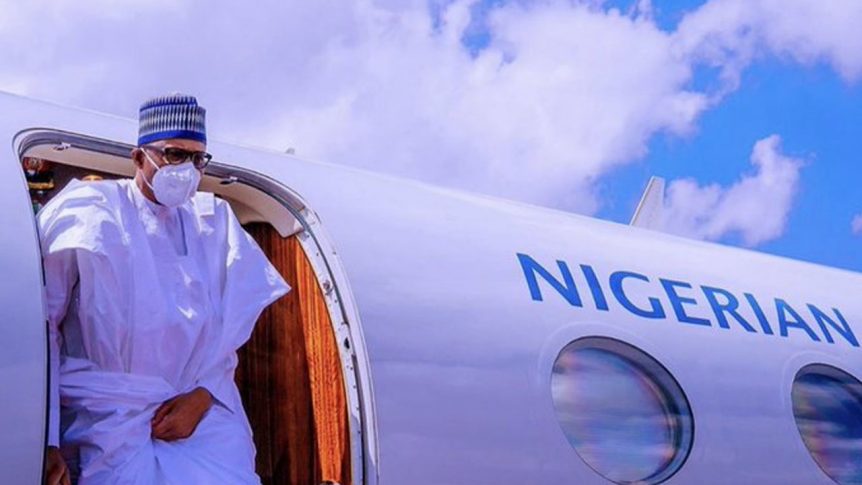 Buhari Leaves for France for official ,visit to Attend African Economic Summit