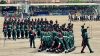 Three Military Officers slump at Eagle Square Parade During Democracy Day Parade