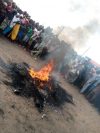 Lagos woman set ablaze for kidnapping baby dies